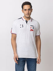 Trendy WHITE MELANGE T-Shirt