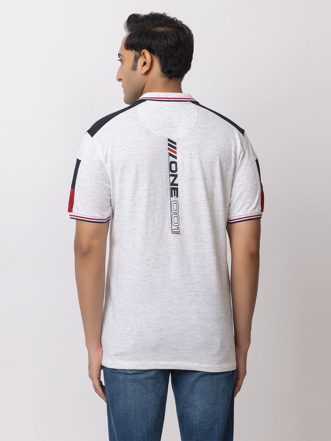 Trendy WHITE MELANGE  T-Shirt