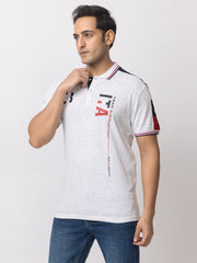 Trendy WHITE MELANGE  T-Shirt