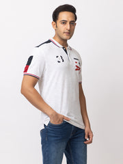 Trendy WHITE MELANGE  T-Shirt