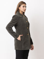 Trendy Dark Olive Coat