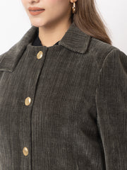 Trendy Dark Olive Coat